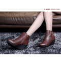 sex high heel genuine leather women wedge winter boots